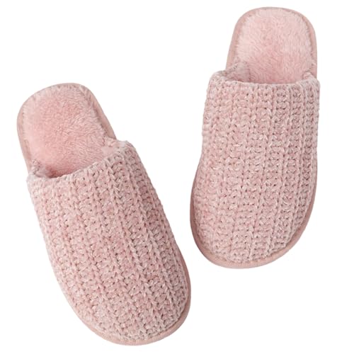 Women's Slippers Memory Foam Slippers Scuff Outdoor Indoor Warm Plush Bedroom Golden thread Couple Slipper4