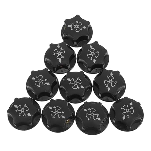OSOLADY 10pcs Universal Black Fan Knob Caps for Electric Fan Speed Control Industrial Floor Replacement Twist Control Switch Accessories for Repair