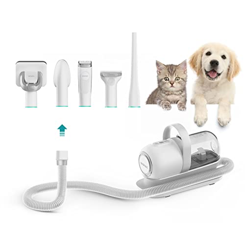 Neakasa P1 Pro Tondeuse Chien, 9000 Pa Aspirateur Poil de Chien Professionnelle, 5 Outils de Toilettage, 1L Récipient, Tondeuse pour Chat Poil Long Epais, 5 Ajustable Peignes, Silencieuse Cover