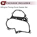 HEROFFIX 1 Pcs Car Engine Timing Cover Gasket Set for Infiniti 2.5L 3.5L 3.7L Chain Case Cover Gasket No.23797EY01A/23797EY00A Black Metal