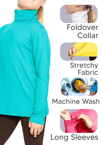 Image of STRETCH IS COMFORT Girl's Oh So Soft Long Sleeve Turtleneck | Youth Size 2-16