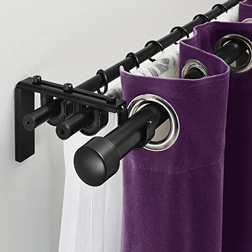 Tringle à rideaux triple extensible noire HUGAD RÄCKA réglable - 5