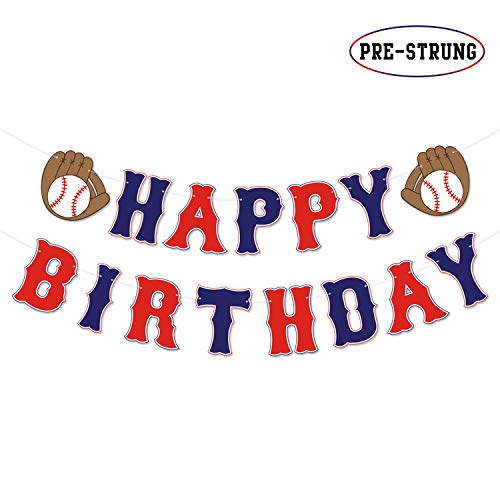 Baseball Happy Birthday Banner Sports Theme Birthday Party Decorations Party Supplies