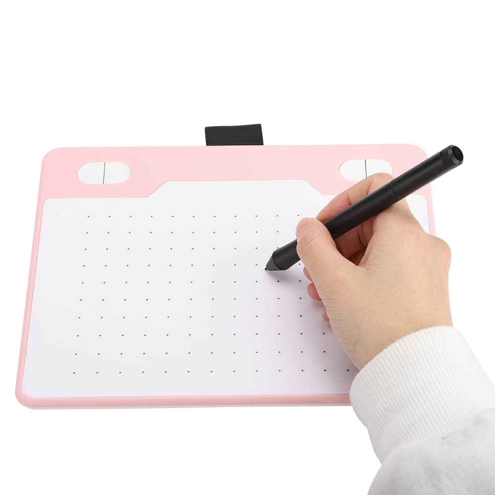 Bewinner Tavoletta Grafica Portatile con Penna a Pressione 8192 Livelli, Tappetino per Scrittura Digitale per, OSX, Tavoletta USB a Induzione Elettromagnetica per Schizzi e Arte (PINK)