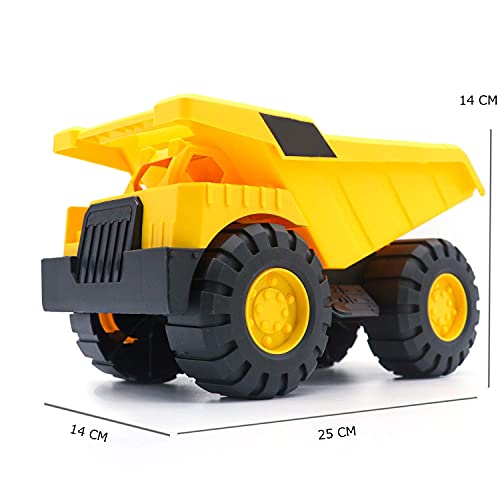 Image of Friction Powered Dumper Truck Toy for Kids Boys Girls Unbreakable Engineering Excavator Construction Truck Pull Back Vehicle (Multicolor)