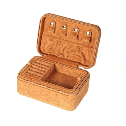 ジュエリーケース 携帯用 指輪ケース 収納ボックス ボックスポーチ ベルベット アクセサリー コンパクト ネックレス リング リング ピアス 腕時計 化粧品 プレゼント 持ち運び便利 多色展開 贈り物 記念日 誕生日 プレゼント用 旅行用 (フラワーオレン