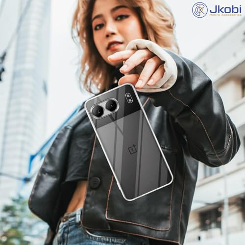 Image of Jkobi Back Case Cover for Oneplus Nord 4 (Silicone Clear Shockproof Case with Camera Protection | Soft and Flexible | Transparent)