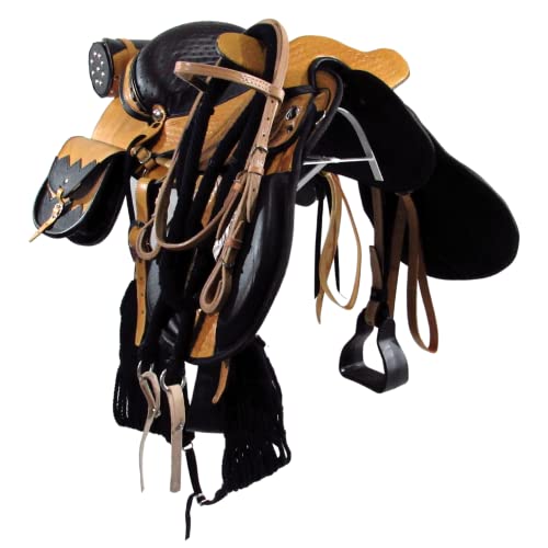 Sela De Cabeça M.M Natural e Preto C/Alforje Porta Whisky