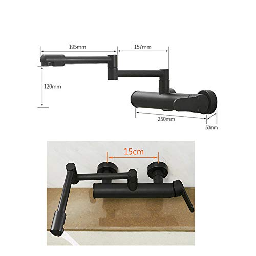 Grifo de cocina monomando de diseño negro con cabezal extraíble multifunción 3