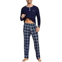 Litherday Pijama Hombre Invierno Algodón Conjunto 2 Piezas con