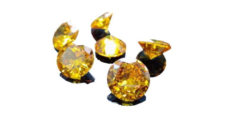 Zircone cubique rond jaune 3.25mm AAA | Pierres en vrac x100