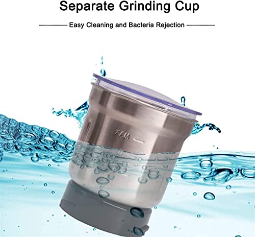 ywewsq Molinillo de café eléctrico, molinillos de café en Grano con Recipiente extraíble, Cuchillas de Acero Inoxidable… - Imagen 3