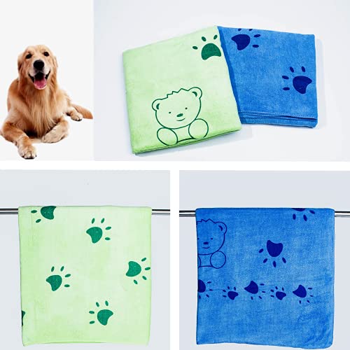 bangminda Hundehandtuch, 2 Pack Großer Weich Hunde Handtuch, Microfiber Schnelltrocknend Warm Haustierhandtuch Hunde-Badehandtuch für Hunde Katzen 140 x 70 cm