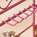 WELL-STRONG Earring Necklace Holder Birdcage Wall Mount Jewelry Organizer Hanger for Girls Pink