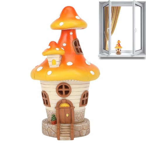 Statue de jardin solaire champignon pour illuminer vos soirées d'été et allées extérieures