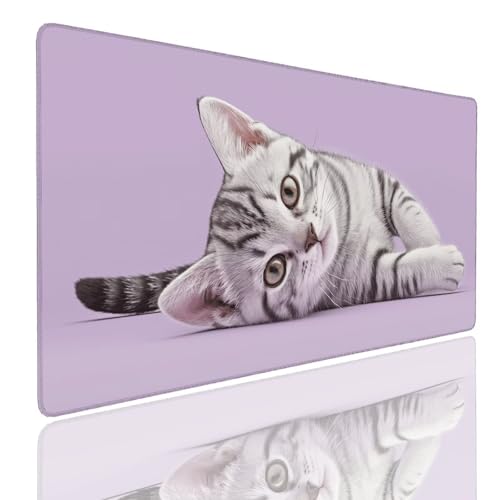 Tapis de souris gamer large aux bords cousus premium et revêtement imperméable