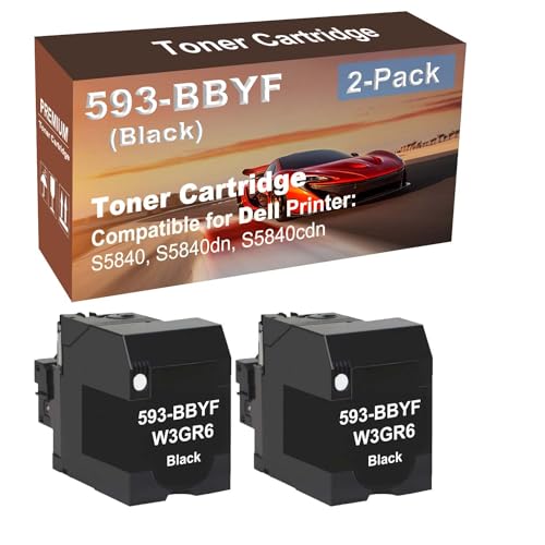 2-Pack Compatible High Yield S5840, S5840dn, S5840cdn Printer Cartridge Replacement for 593-BBYF (W3GR6) Toner Cartridge (Black) -  Cuxwill, ZYM-1-34868