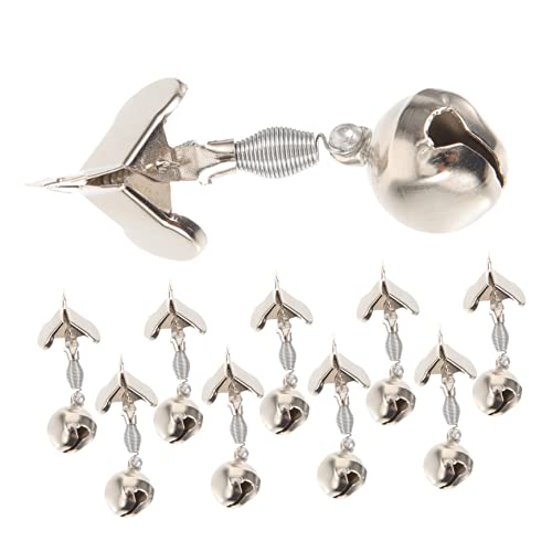 Sosoport 10pcs Fishing Bells for Rods Bells for Fishing Rods Clip on Small Portable Random Style