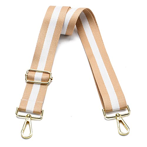 Image of Purse Strap Gold Hardware Replacement Crossbody Bag Strap, Wide Adjustable Shoulder Strap