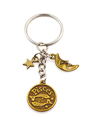 Llavero de bronce zodiaco resistente para evitar pérdidas de llaves en el bolso 2