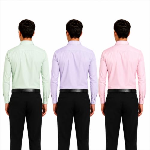Image of Men's Solid Formal Shirt | Premium Cotton Rich Full Sleeves Shirt | Comfort Fit Office Wear Shirt with Single Chest Pocket | Stylish Casual & Formal Shirt for Men