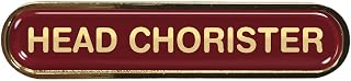 Head Chorister Gel Domed Burgundy School Bar Badge