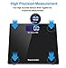 Weight Scale, SmarTake Precision Digital Body Bathroom Scale with Step-On Technology, 6mm Tempered Glass Easy Read Backlit LED Display, Body Tape Measure Included, 400 Pounds, Black