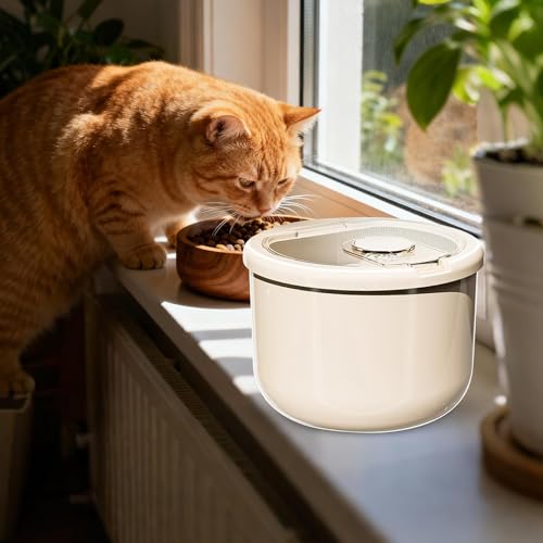 Cubo de basura de comida para mascotas con tapa bloqueable que evita robos de tus perros 4