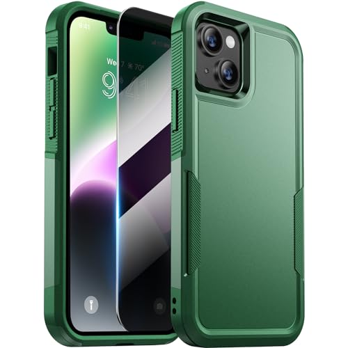 Coque iPhone 14 anti-espion idéale dans les transports protection intégrale verte