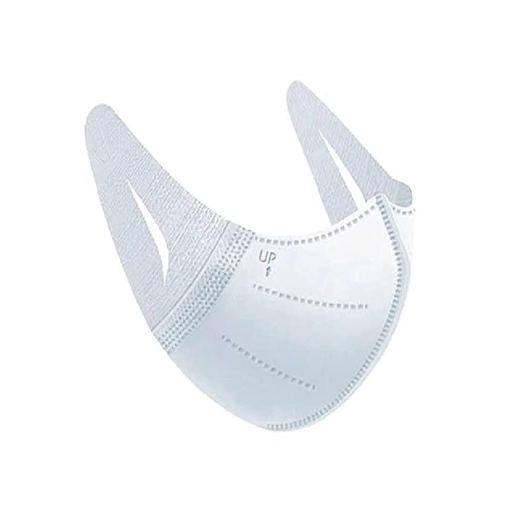 MAXXPRO Comfit 3D Unisex Nonwoven Fabric Disposable Surgical Mask 4Ply Wide Soft Fabric Ear Loop with 2 Melt Blown Layers (White, without Valve) -Pack of 100