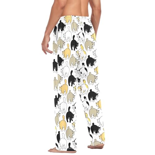 ZZKKO Pajamas Pants for Men Acoustic Guitar Music Notes Men's Pajama Bottoms 100% Cotton PJ Pants for Mens S-XXL4