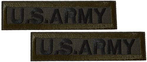lot de 2 ecusson us army armée kaki vert olive us usa 12x3cm marines