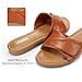 ATHMILE Sandals for Women 2026 Dressy Summer Flat Comfortable Fashion Beach Cute Ladies Slides Leather Casual Dress Women's Sandals Brown Size 11