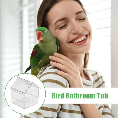 Bain d'oiseaux pour cage accessoire acrylique grand format L - 7