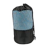 QSTDGVPW Absorbent Microfiber Yoga Towel Mat Accessory Comfortable Non Slip Grip Yoga Towel for Home Gym Men Women Training Travel, Blue