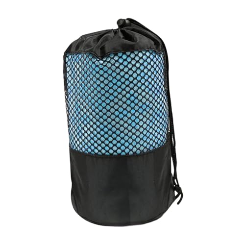 FytStycale Yoga Mat Towel Yoga Towel Comfortable Exercise Mat Soft Non Slip Grip Microfiber for Men Women Travel Home Gym Indoor Pilates, Blue