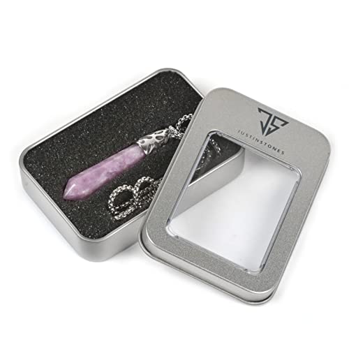 Justinstones Hexagonal Pointed Reiki Chakra Pendant Stainless Steel Chain Necklace 20 Inch Iron Gift Box3