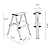 Livebest 2 Folding Step Stools for Adults, Light Weight Aluminum Step Ladder with a Secure Standing Platform for Office Home 330 lbs Capacity (19" H)