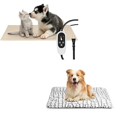 NICREW Adjustable Temperature Pet Heating Pad & Self Warming Cat Pad for Indoor Outdoor