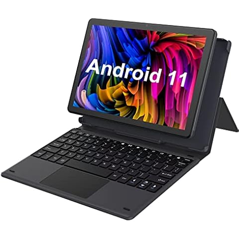 AWOW Android 11 Tablet 10.1 inch Tablet PC with Keyboard, Octa-Core Processor 1.6GHz, 1920x1200 IPS, 3GB RAM 64GB ROM, WiFi & BT4.2, 6000mAh Battery, 13MP Rear Camera Cover