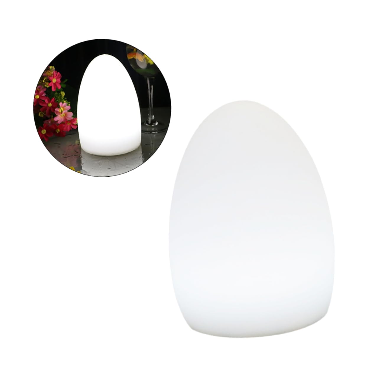Lámpara de Noche LED de Huevo Recargable Carga USB, Luz Infantil para Mesita y Escritorio, Hogar y Conservatorio, 10X15 CM