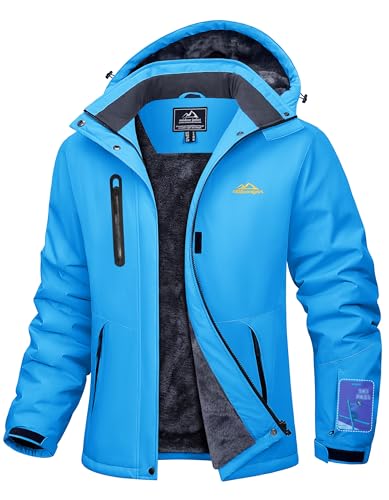 MAGCOMSEN Women's Ski Snow Jacket Waterproof Warm Winter Coat Hood