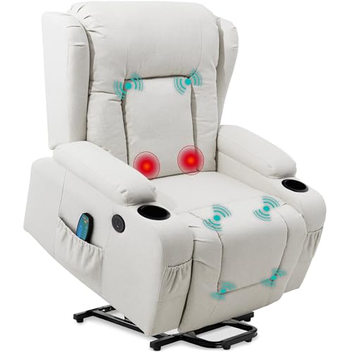 Best Choice Products Modern Linen Electric Power Lift Chair, Recliner