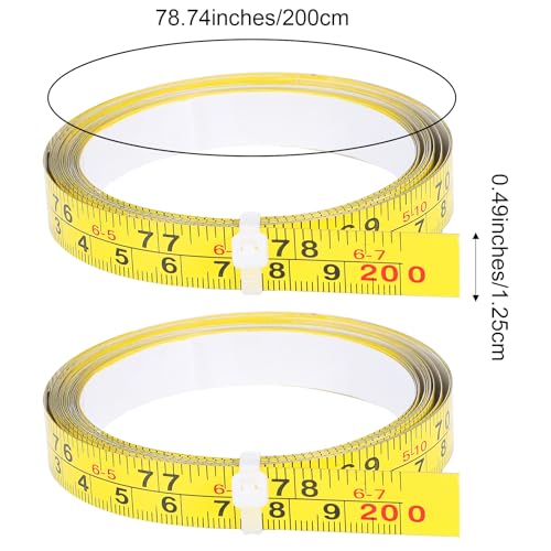 Cinta Métrica Adhesiva de Acero Heclia 2 Piezas miniatura 2