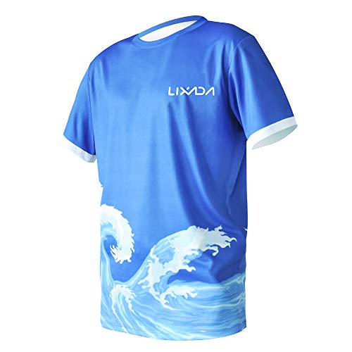 Andoer Camiseta de pesca de verão de secagem rápida respirável ao ar livre proteção solar roupa de p