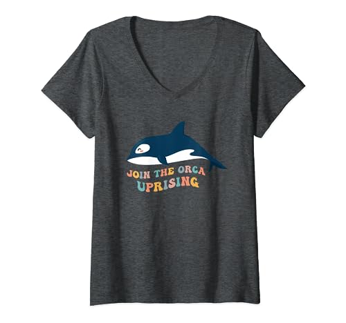 Join The Orca Uprising Yacht Sinking Rich Funny Whale Meme V-Neck T-Shirt