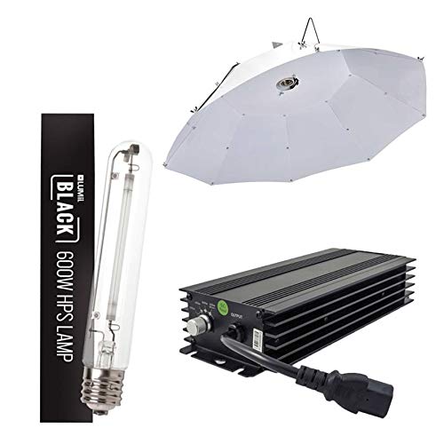 Gardeners CornerHydroponics Parabolic 1m 100cm Lumii Black Dimmable Digital Light Kit UK - New