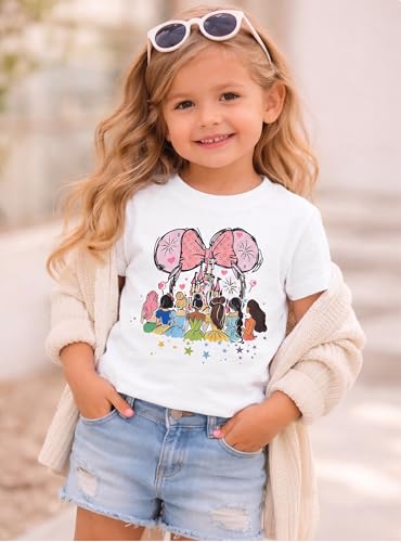 Image of Magic Kingdom Shirt for Girls - Princess Magical Shirts Cute Graphic Kids Toddler Holiday Vacation Tee Top