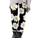 Paraguas Mujer Pequeño Mujer Otoño Invierno Girasol Estampado Margaritas Leggings con Cintura Baja Niños Mochila 10 Años, l, XXL