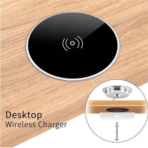 Invisible Fast Wireless Charging Pad, 15W Desk Nightstand Station Charging Pad for Smartphone